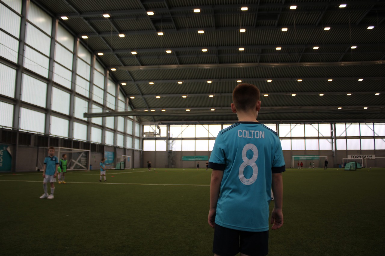 Youth player with ball